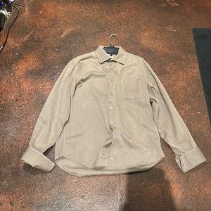 Bachrach Slim Fit Dress Shirt - Classic Tan - Size M